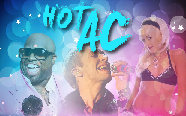 Hot AC plays a mix of hit songs from the 2000′s and today. The format is positioned squarely between CHR and Adult Contemporary stations. It’s Top 40 radio for adults, with an upbeat tempo, a fun DJ presentation and large-scale promotions.